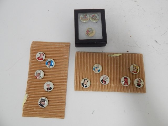 LOT OF PEP PINS AND 3 BUSTER BROWN PINS (1 of 5)