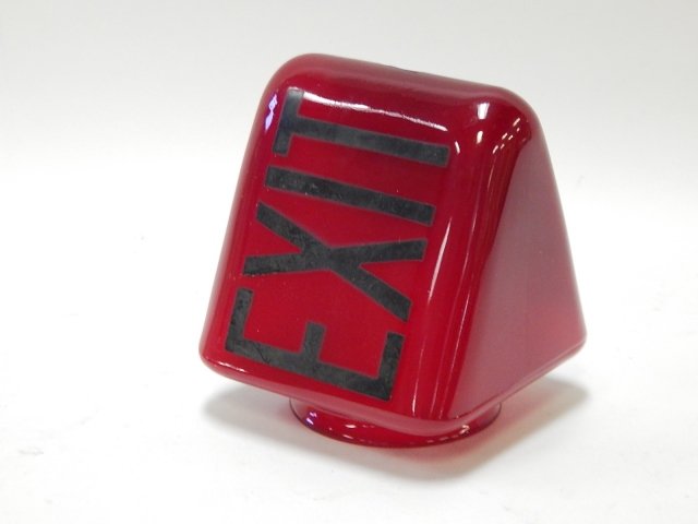 RED GLASS EXIT LIGHT (1 of 2)