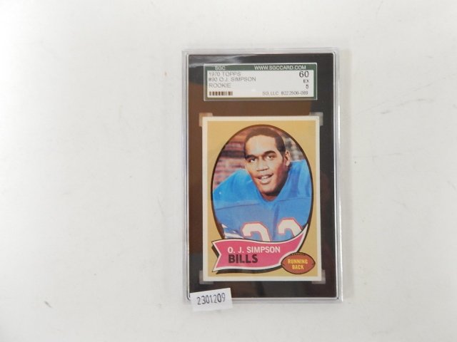O.J. SIMPSON 1970 TOPPS ROOKIE CARD (1 of 3)