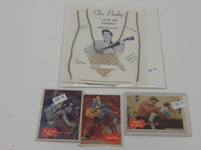 ELVIS PRESLEY NECKLACE AND CARDS (1 of 2)