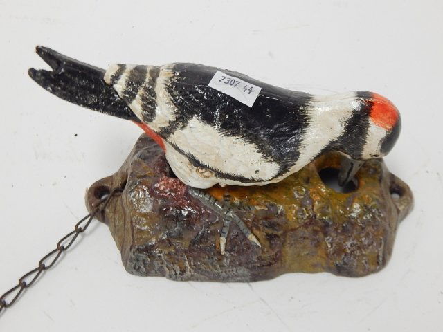IRON WOODPECKER DOOR KNOCKER (1 of 1)