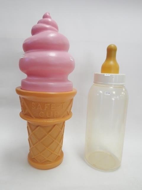 ICE CREAM CONE AND BABY BOTTLE STORE DISPLAY (1 of 2)