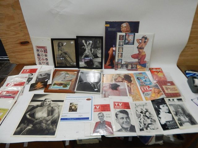 AUTOGRAPH OF JEAN HARLOW & NUDE BOOKS: HARLOW AUTOGRAPH HAS CERTIFICATE. LLOYD HAMILTON AUTOGRAPH.