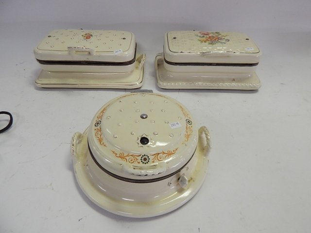 THREE PORCELIER WAFFLE MAKERS: CORDS ARE OLD.