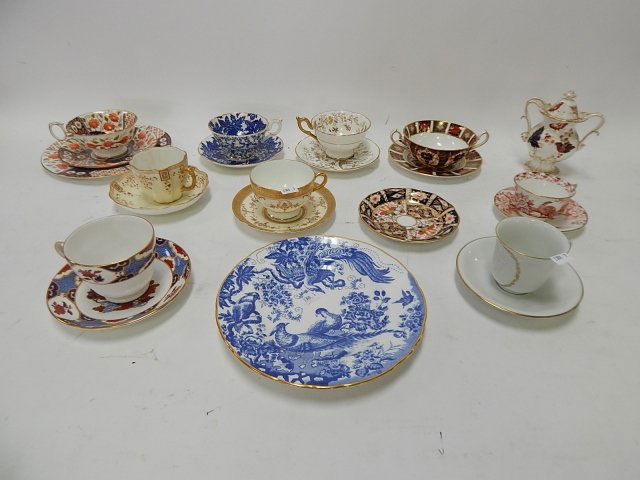 CUPS AND SAUCERS COLLECTION AND JAR AND PLATE (1 of 8)