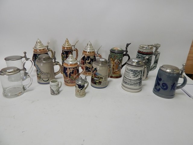LOT OF BEER STEINS (1 of 4)