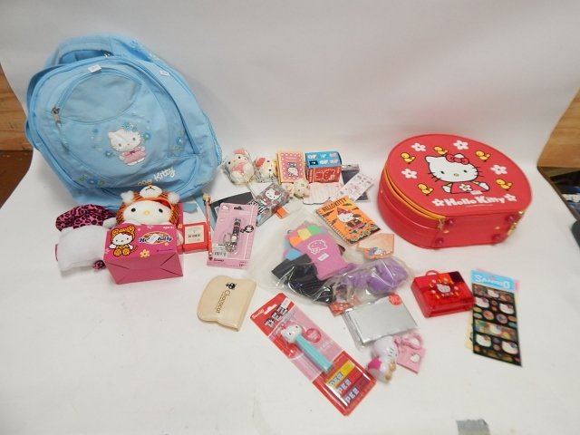 COLLECTION OF HELLO KITTY: BACKPACK,TRAVELING CASE, AND MORE.