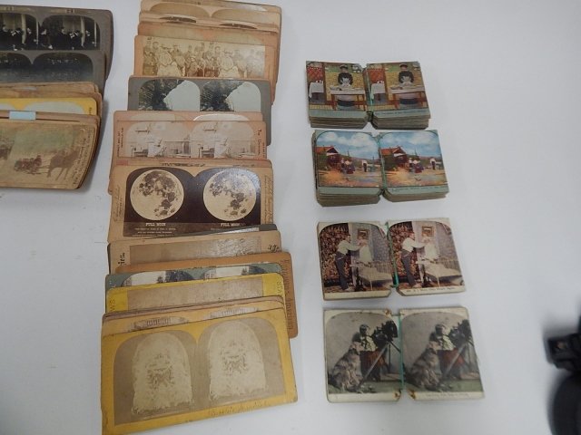 LARGE LOT OF STEREO OPTIC ART: ASSORTED SUBJECTS, APPROX. 100 CARDS