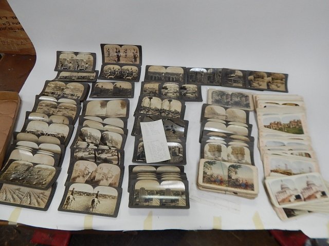 LARGE LOT OF STEREO OPTIC ART: CITY, WORKING PEOPLE, AND OTHER SUBJECTS. OVER 100 CARDS