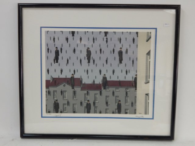 MAGRITTE SIGNED AND NUMBERED PRINT: 14" X 17"