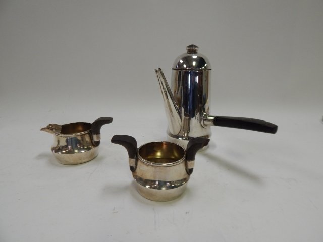 WILLIAM SPRATLING TAXCO SERVING SET: BROKEN HANDLE ON SUGAR PIECE.