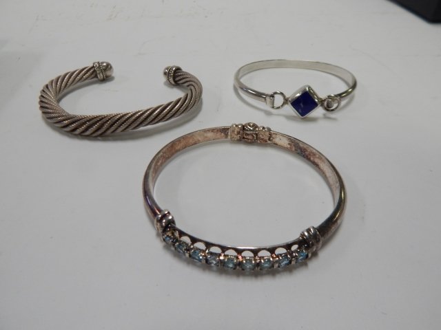 THREE STERLING SILVER BRACELETS (1 of 4)