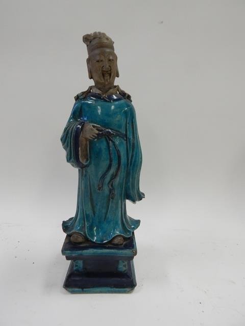 BLUE CHINESE STONEWARE PIECE (1 of 5)