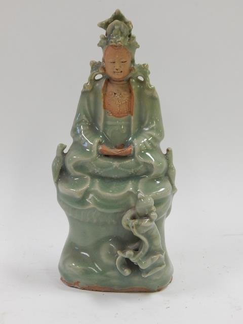 CELEDON TEMPLE STATUE (1 of 3)