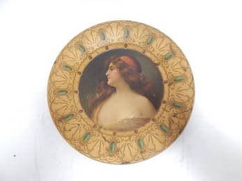 HANDPAINTED METAL PORTRAIT TRAY