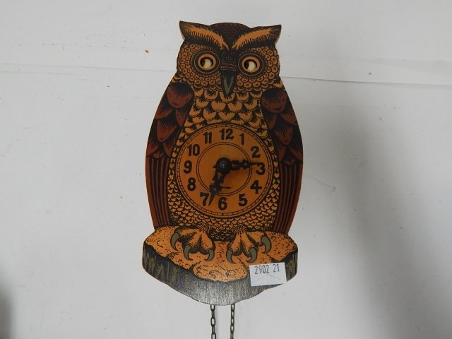 WOOD OWL CLOCK (1 of 1)