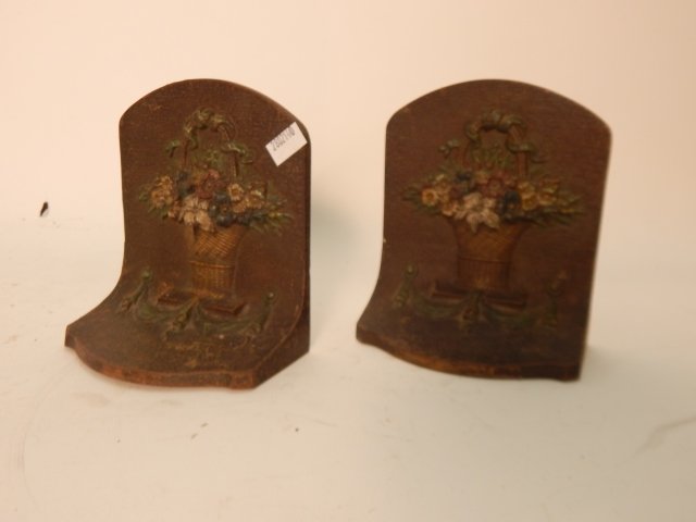 BRADLEY AND HUBBARD CAST IRON BOOK ENDS (1 of 3)
