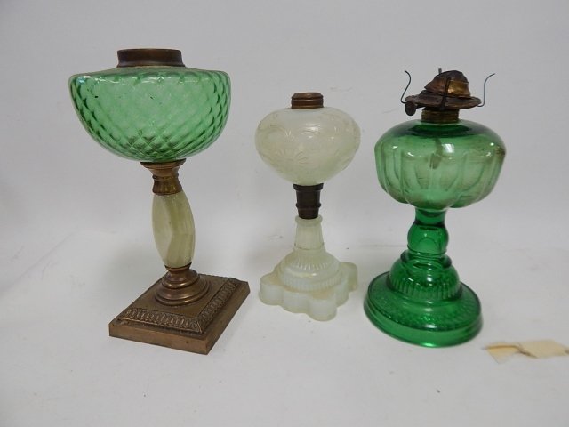 THREE OIL LAMP BASES (1 of 3)