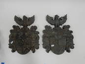 PAIR GERMAN BRONZE CRESTS