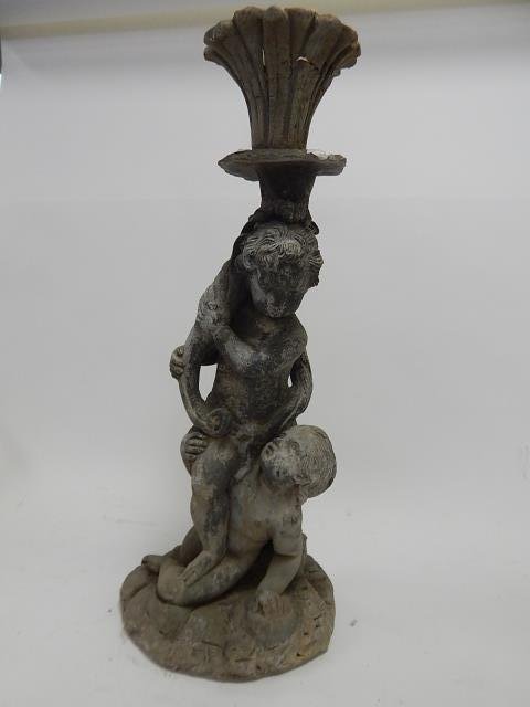 25" LEAD GARDEN FOUNTAIN WITH CHERUBS (1 of 5)