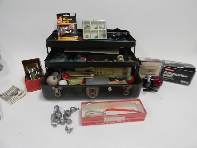 LARGE LOT OF FISHING GEAR: REELS, LURES, AND MORE!
