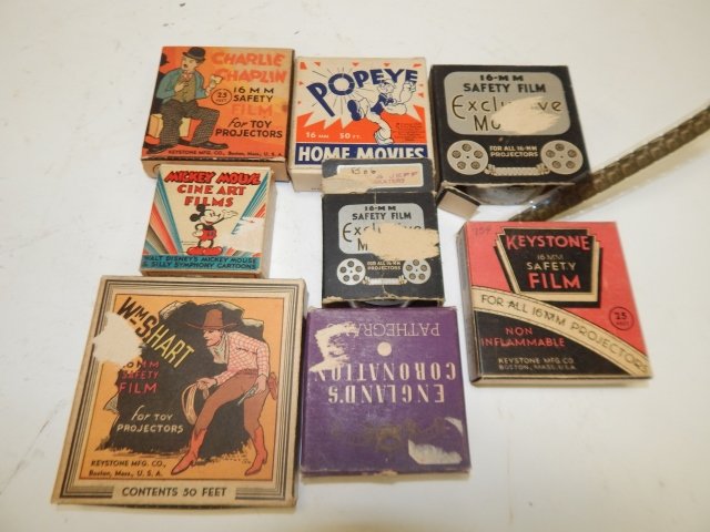 LOT OF OLD MOVIES: CHAPMAN, W.M.S. HART, POPEYE, MICKEY MOUSE.