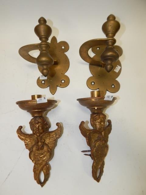 DOOR HANDLES AND WALL SCONCES: 8" TALL.