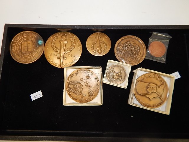 COLLECTION OF MEDALS: Northwestern MILITARY Academy, Hawaii, Alaska