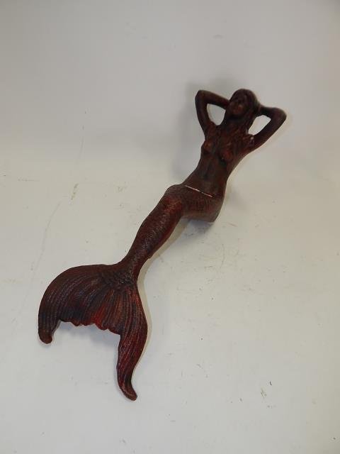 CAST IRON MERMAID CONTEMPORARY: 19" LONG