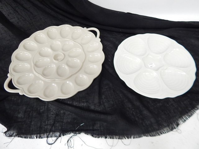 DEVILED EGG TRAY AND HALL OYSTER PLATE (1 of 3)