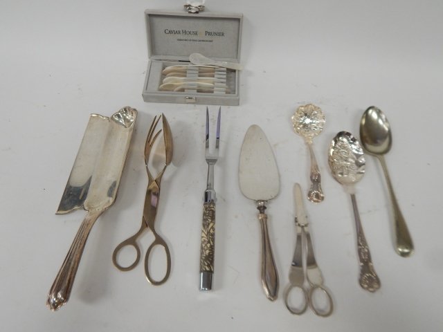 LOT OF SILVER PLATE SERVING WARE (1 of 4)
