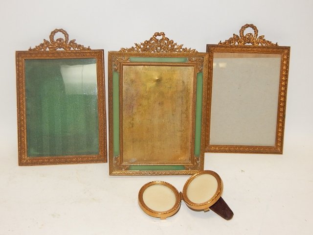 LOT OF FOUR PICTURE FRAMES: GOOD CONDITION. LARGEST 6" TALL