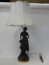 LARGE FIGURAL LAMP ON MARBLE BASE