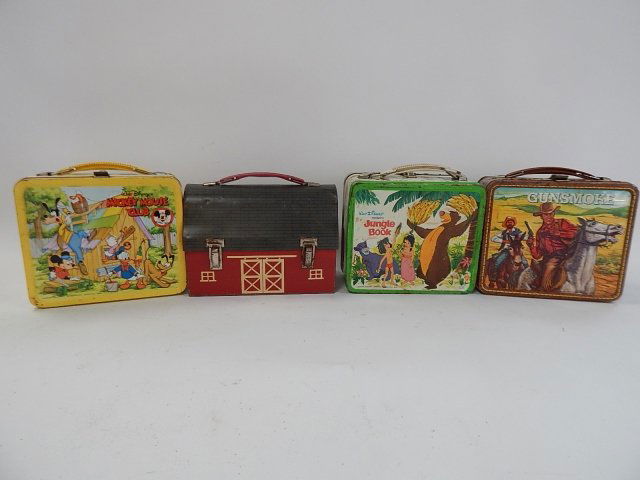 FOUR TIN LUNCH BOXES (1 of 4)