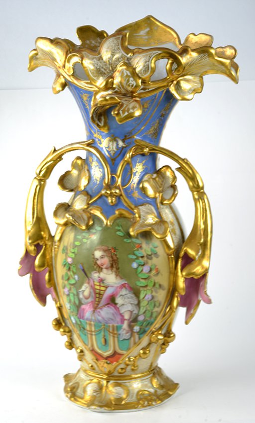 Antique Victorian hand painted vase