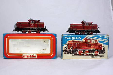 Märklin - 2x 3065 Diesellokomotive im OK: Märklin scale H0 - 2x No.3065 im Originalkarton - functions OK