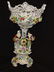 1156: MEISSEN- FIGURAL JARDINIERE- ENCRUSTED FLOWERS