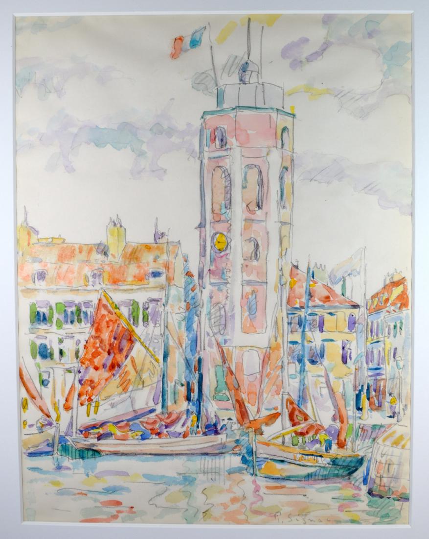 PAUL SIGNAC ATTR WATERCOLOR/PAPER (1 of 5)