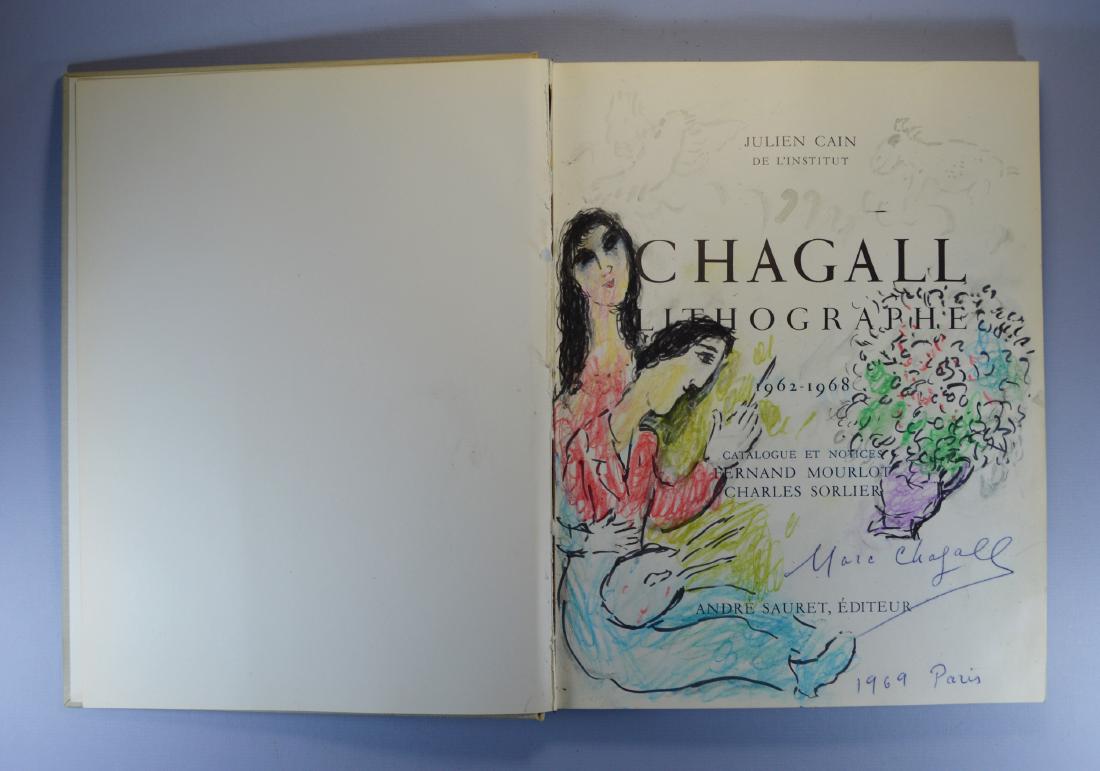 MARC CHAGALL BOOK WITH DRAWING ON COVER PAGE (1 of 5)