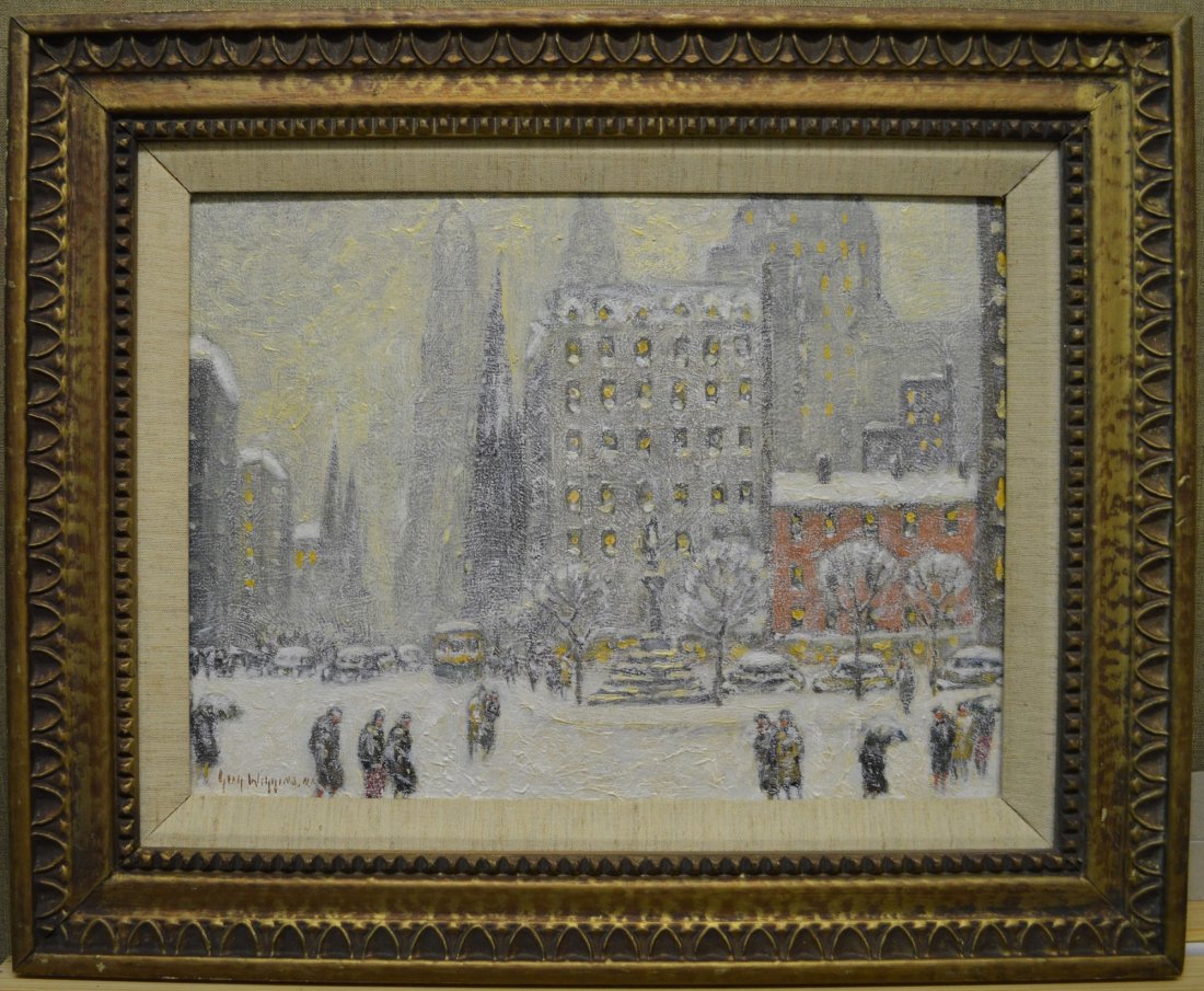 GUY WIGGINS (ATTR) OIL ON BOARD (1 of 6)