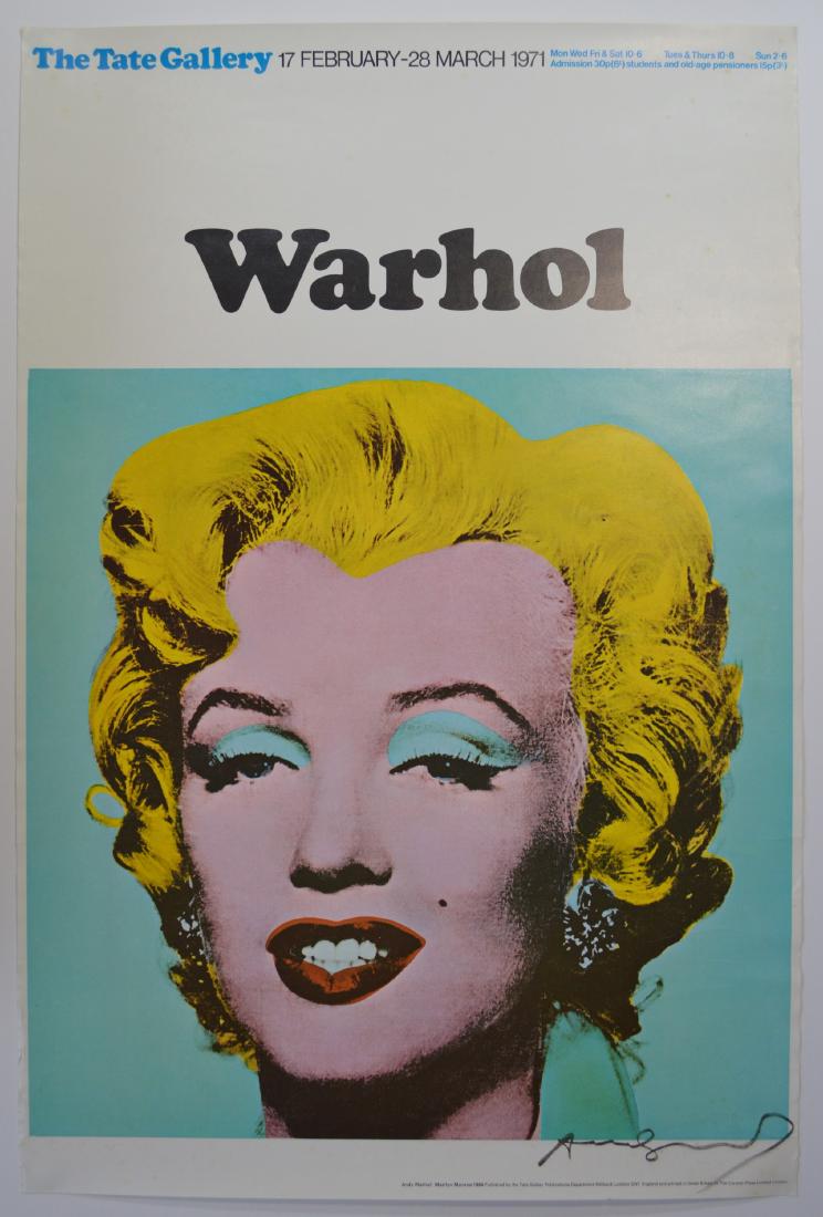 ANDY WARHOL MARILYN TATE GALLERY POSTER 1971 (1 of 3)