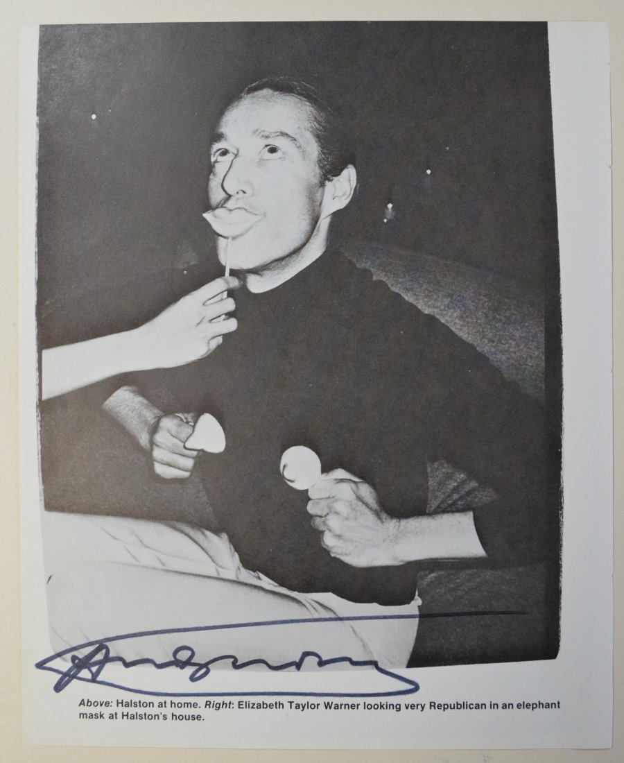 ANDY WARHOL SGD VINTAGE PRINT "HALSTON" (1 of 2)