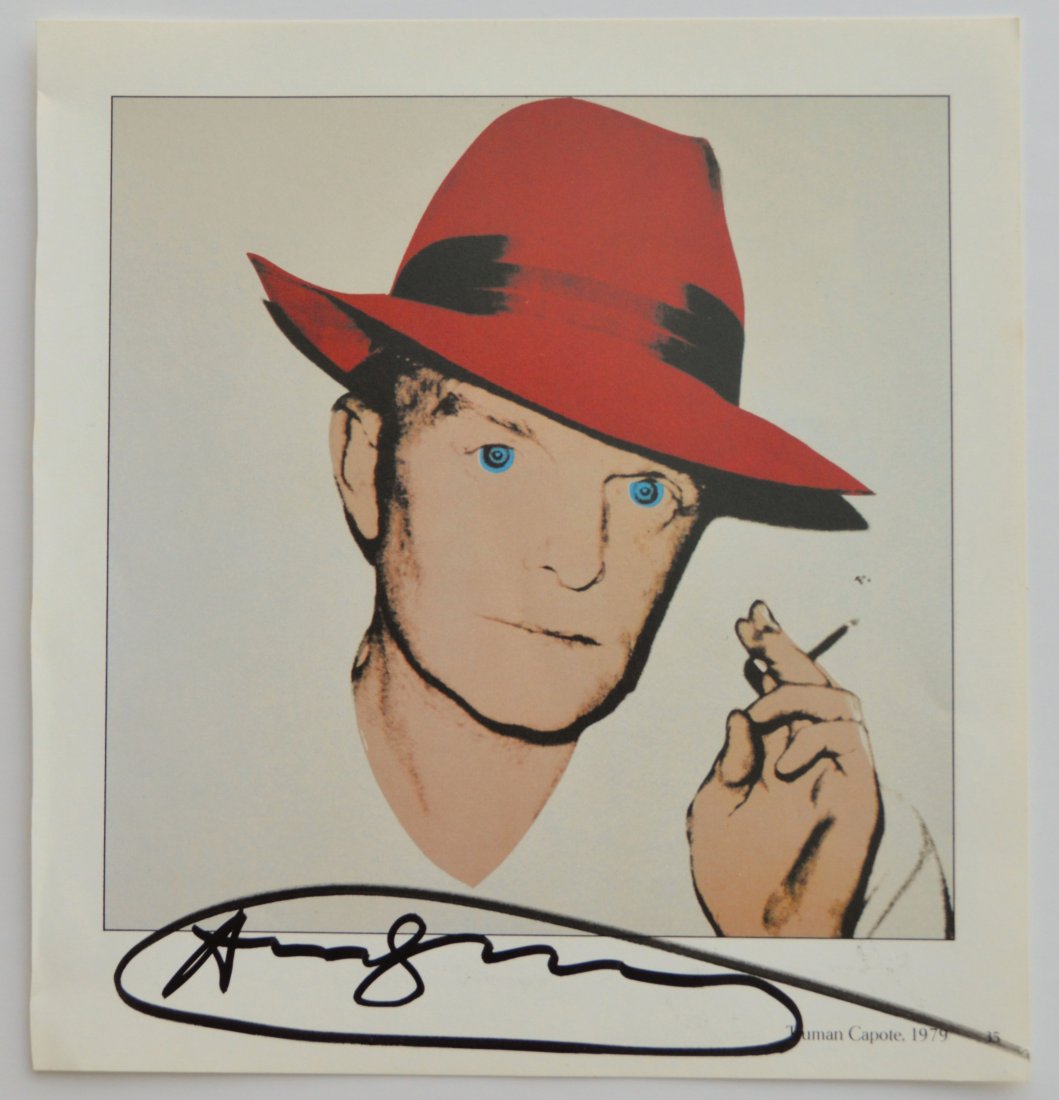 ANDY WARHOL SIGNED VINTAGE PRINT "TRUMAN CAPOTE" (1 of 1)