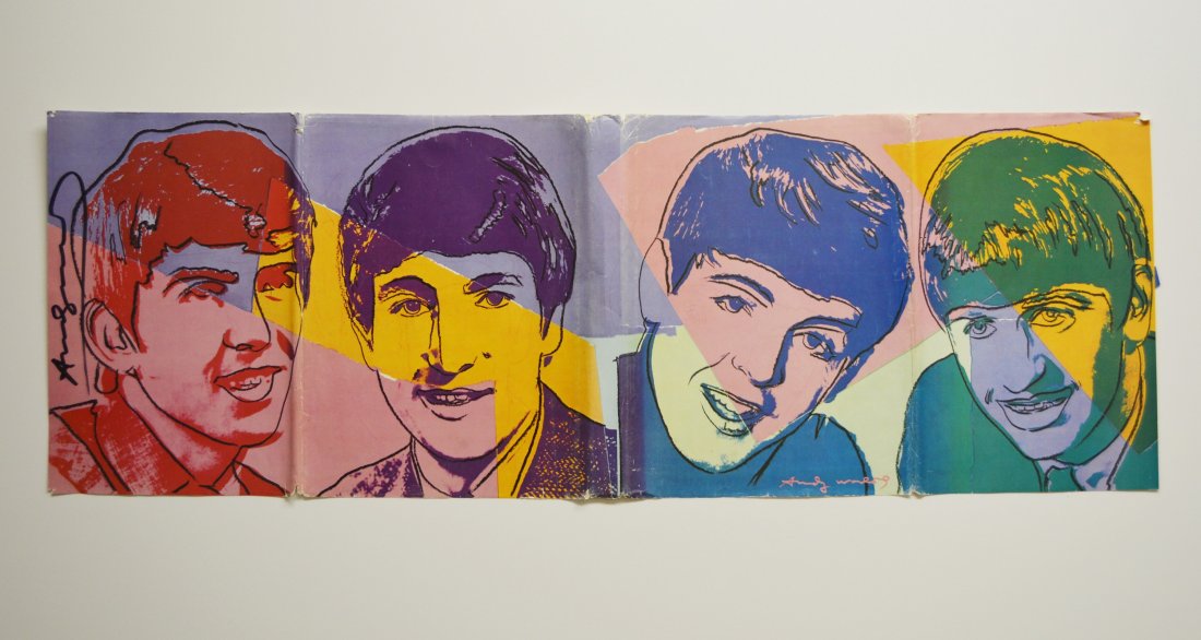 RARE ANDY WARHOL "BEATLES" BOOK JACKET SGD MARKER 1980 (1 of 3)