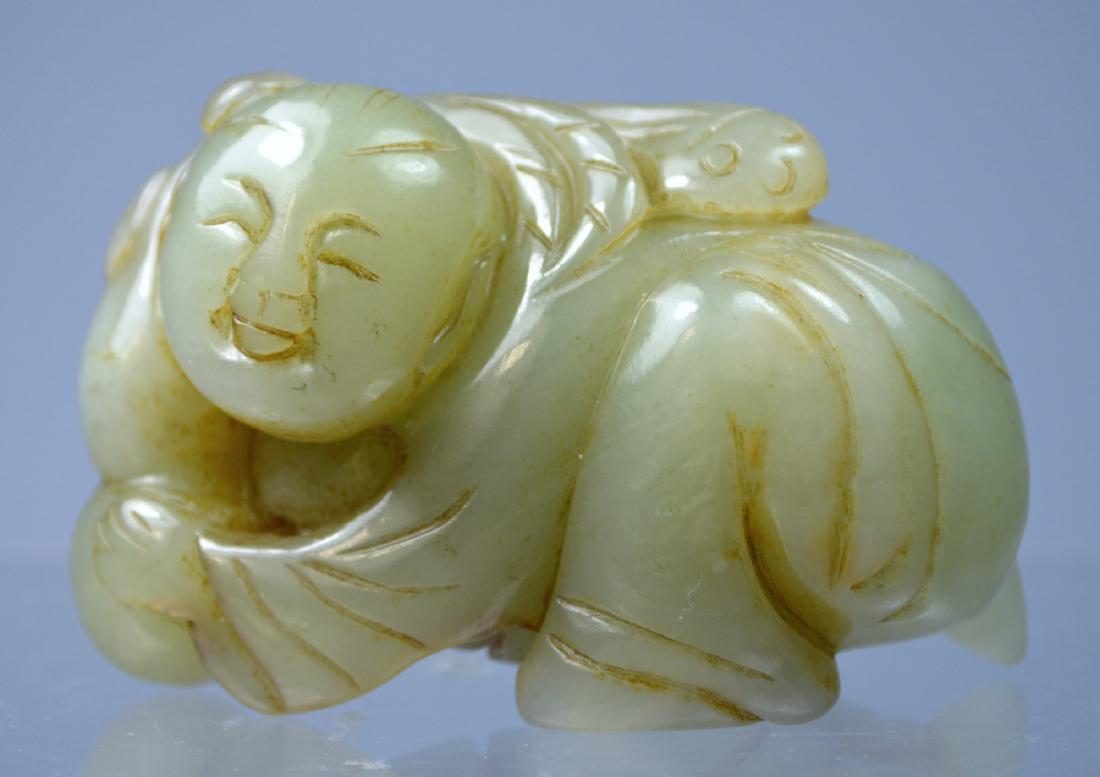CHINESE HETIAN JADE CARVED SMALL ANTIQUE SCULPTURE (1 of 4)