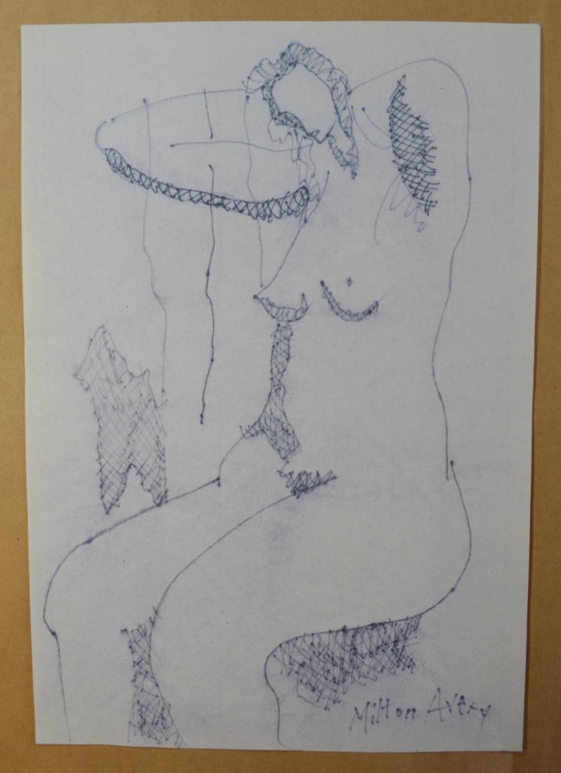 MILTON AVERY ATTR INK DRAWING (1 of 3)