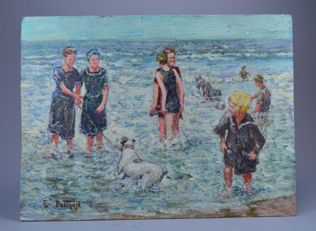 OIL ON BOARD ATTR EDWARD POTTHAST (1 of 5)
