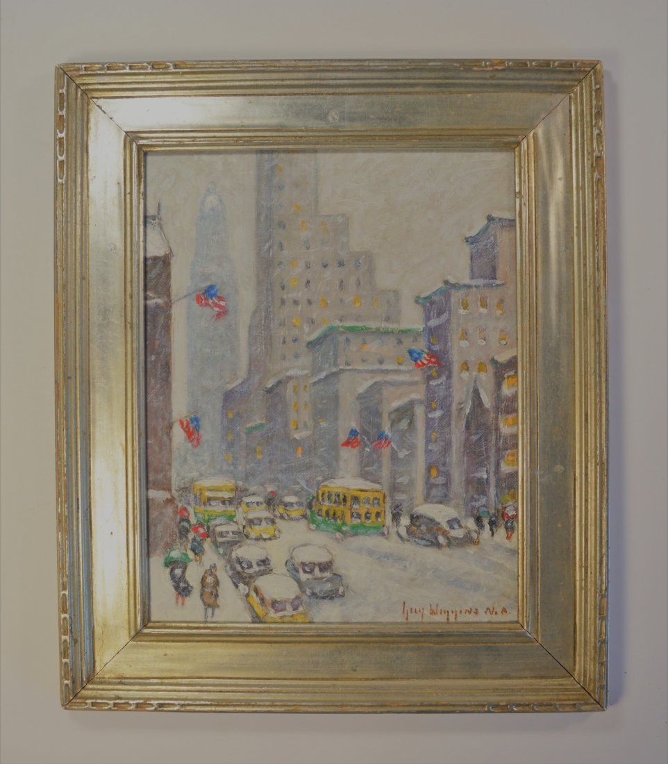 OIL ON BOARD BEARING SIGN GUY WIGGINS (1 of 3)