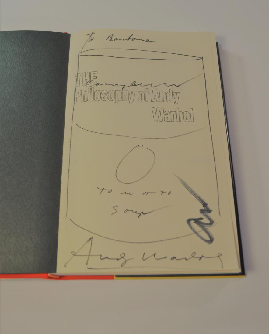 THE PHILOSOPHY OF ANDY WARHOL BOOK W/STYLIZED DRAWING (1 of 2)