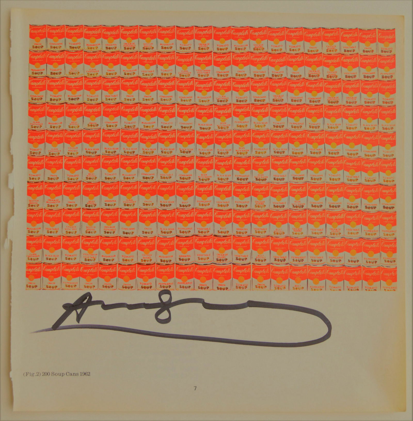 ANDY WARHOL VINTAGE PRINT: ANDY WARHOL VINTAGE PRINT, SIGNED IN MARKER-EXCELLENT CONDITION